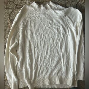 Quince Cream Mockneck Sweater Size L